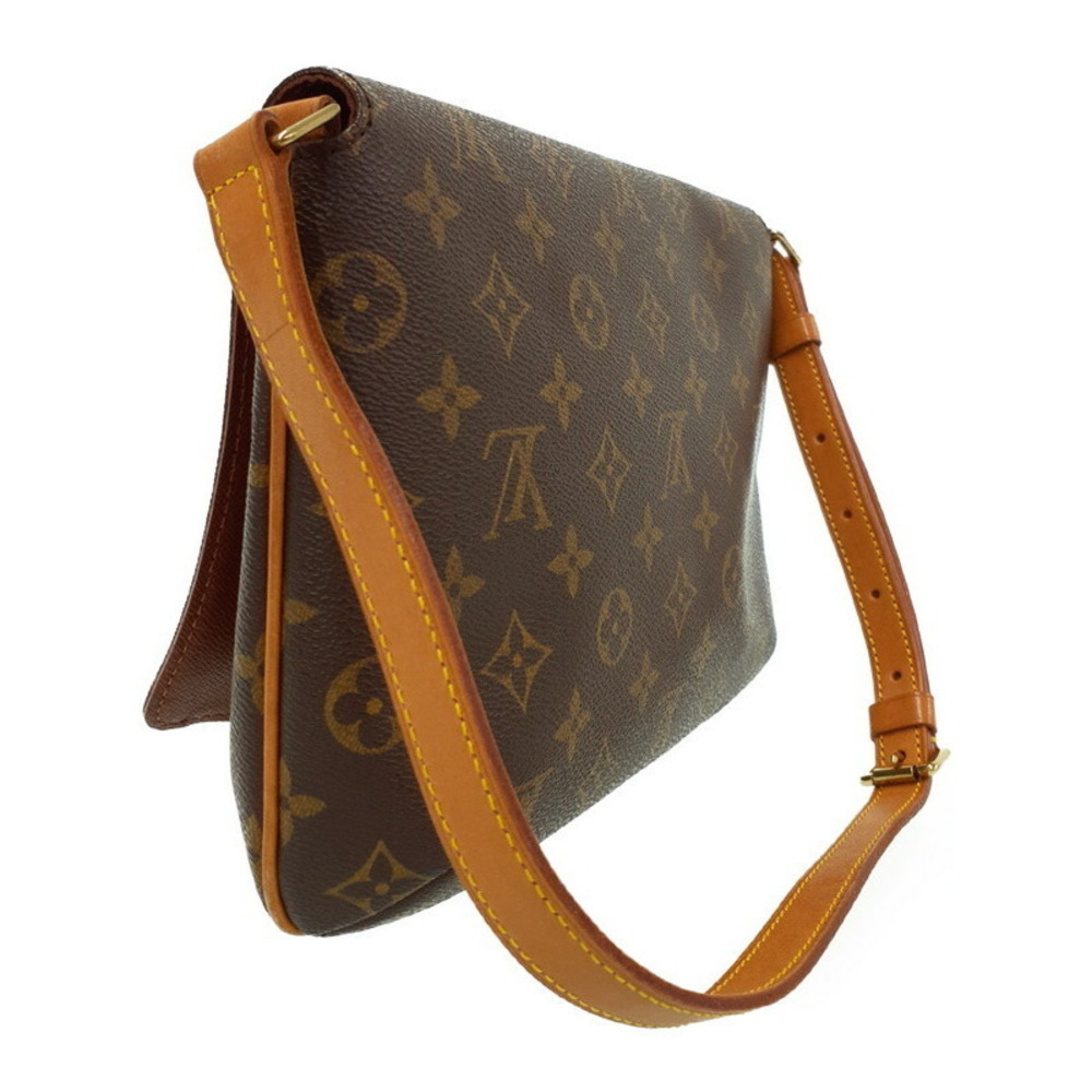 Louis Vuitton Tango Short Leather Bag Monogram Shoulder Brown Musette